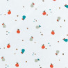 Printed Cotton MINIPOM Off-White / Vintage Multicolored